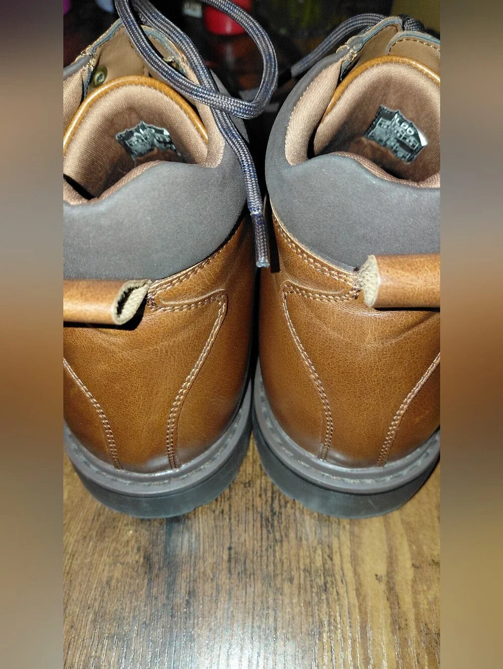 Aldo Brown Leather Lace-Up Hiking Boots